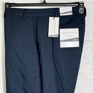 Perry Ellis Portfolio Men's Modern-Fit Twill Pants - Total Eclipe 44x30 $95